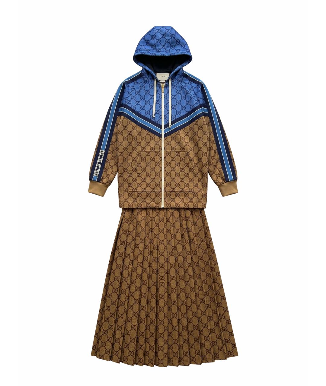 GUCCI Бежевый полиэстеровый костюм с юбками, фото 1