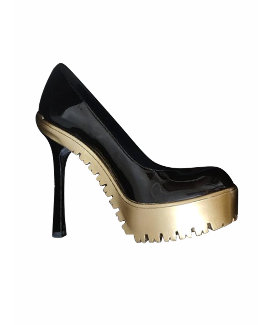 SAINT LAURENT Черные туфли из лакированной кожи, фото 1