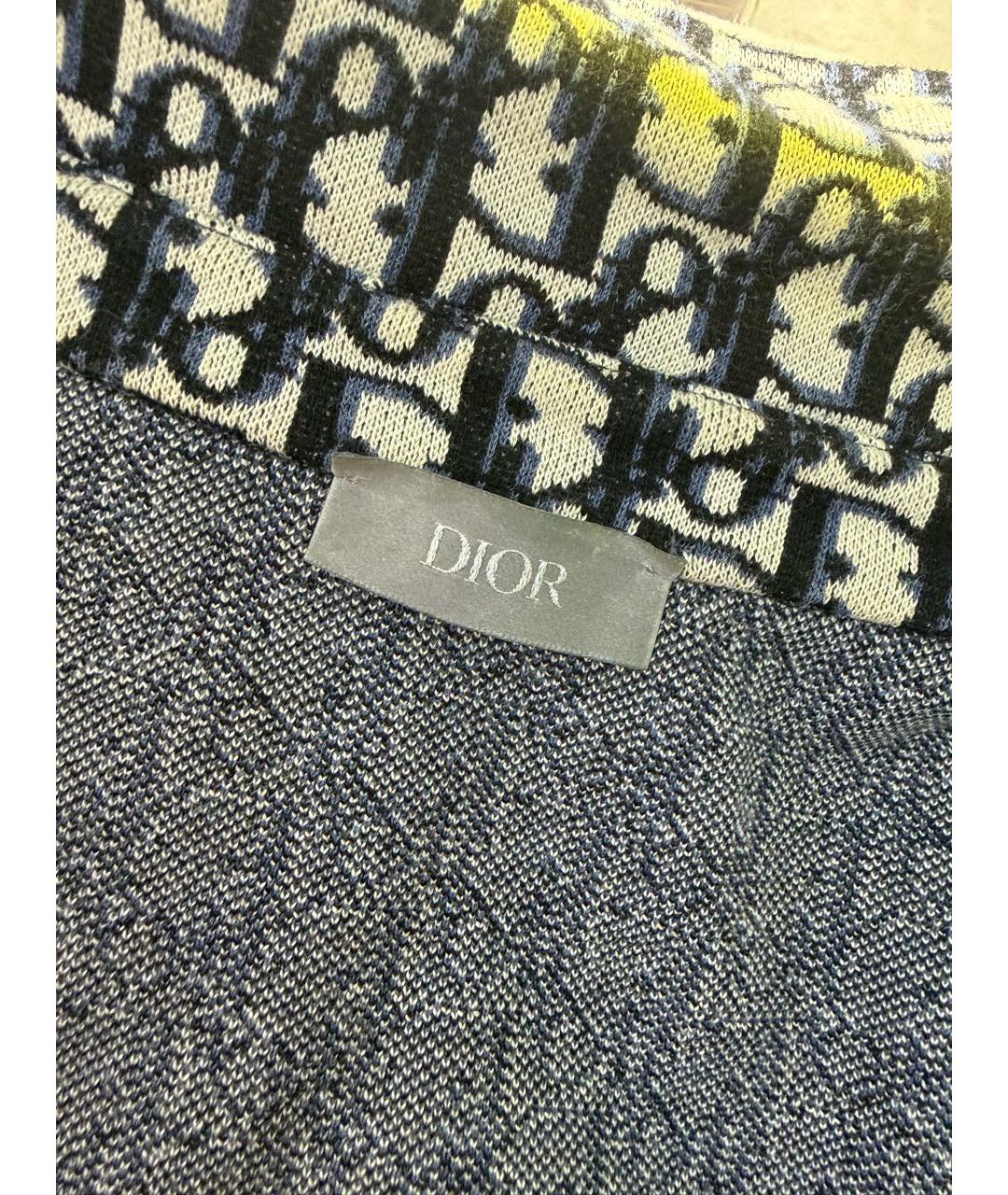 CHRISTIAN DIOR Темно-синяя шерстяная рубашка, фото 5