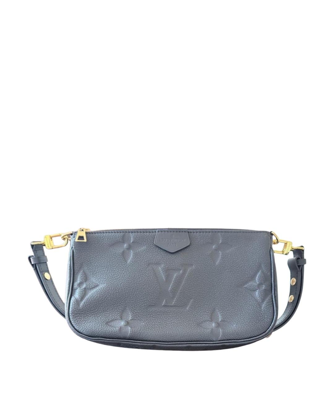 LOUIS VUITTON Черная кожаная сумка через плечо, фото 1