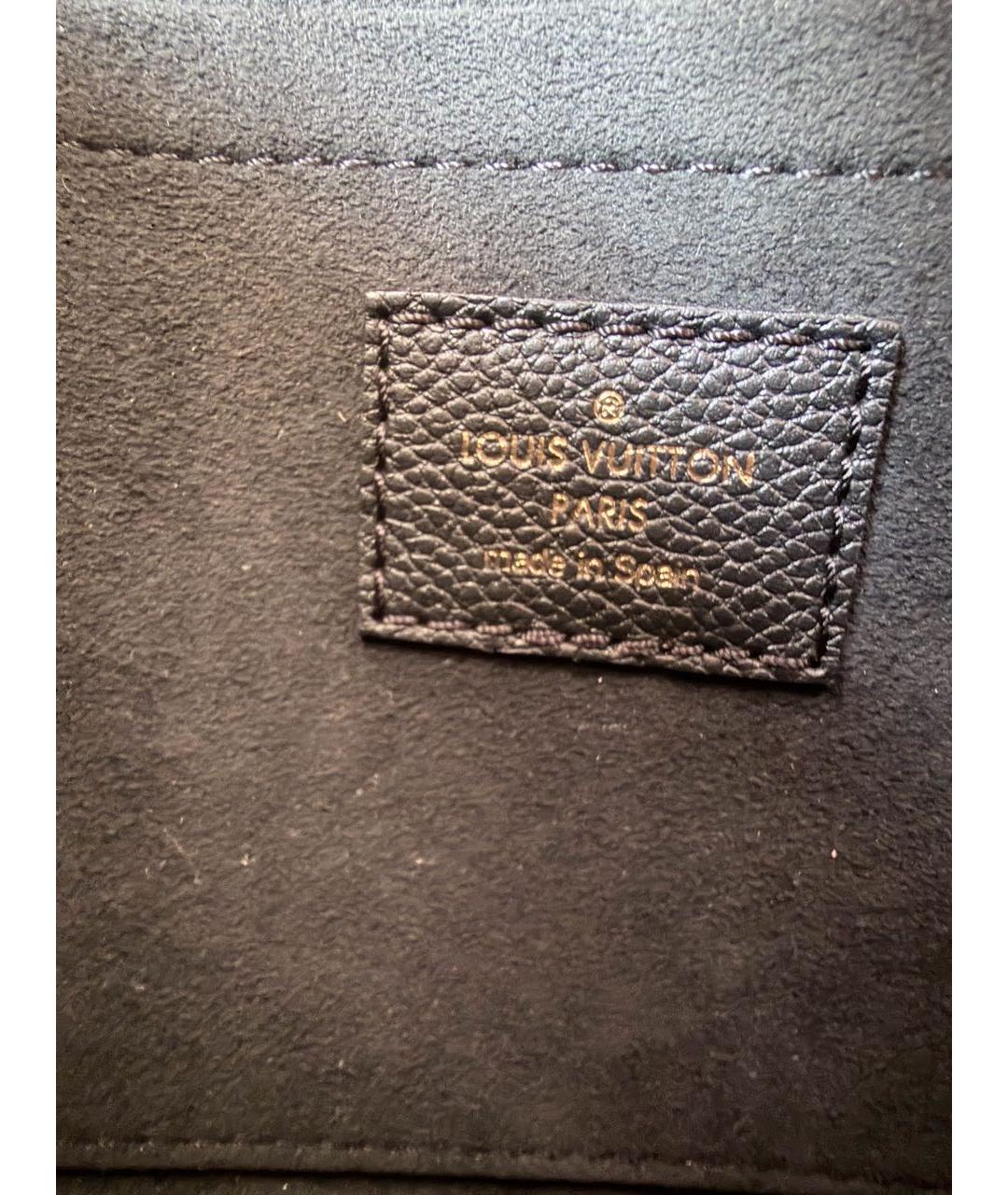 LOUIS VUITTON Черная кожаная сумка через плечо, фото 6