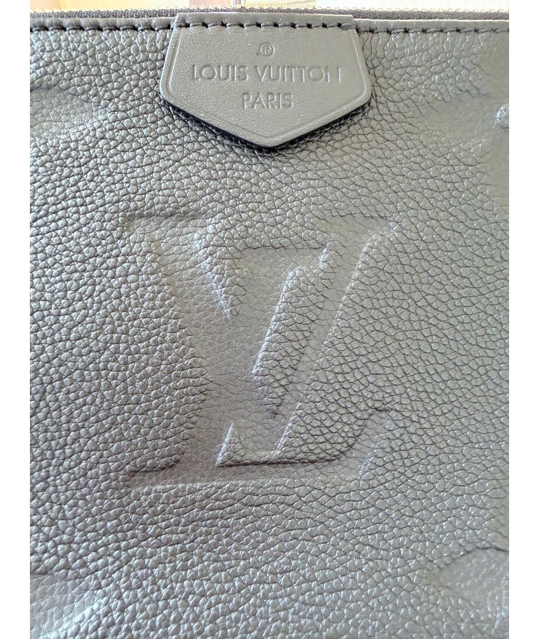 LOUIS VUITTON Черная кожаная сумка через плечо, фото 5