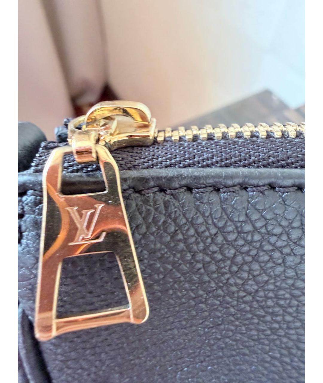 LOUIS VUITTON Черная кожаная сумка через плечо, фото 7
