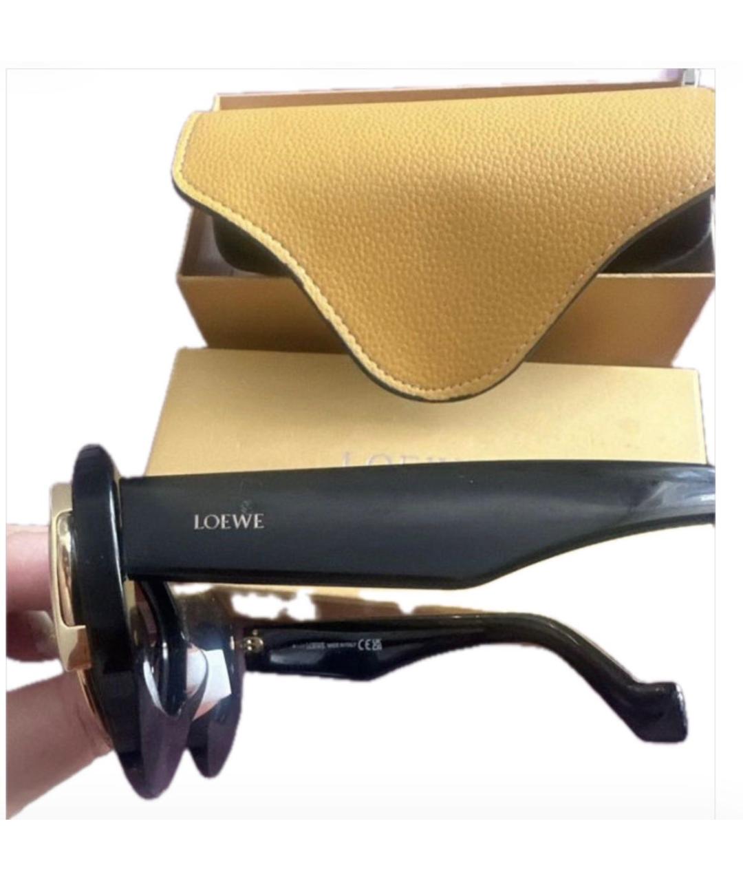 LOEWE Черные пластиковые солнцезащитные очки, фото 4