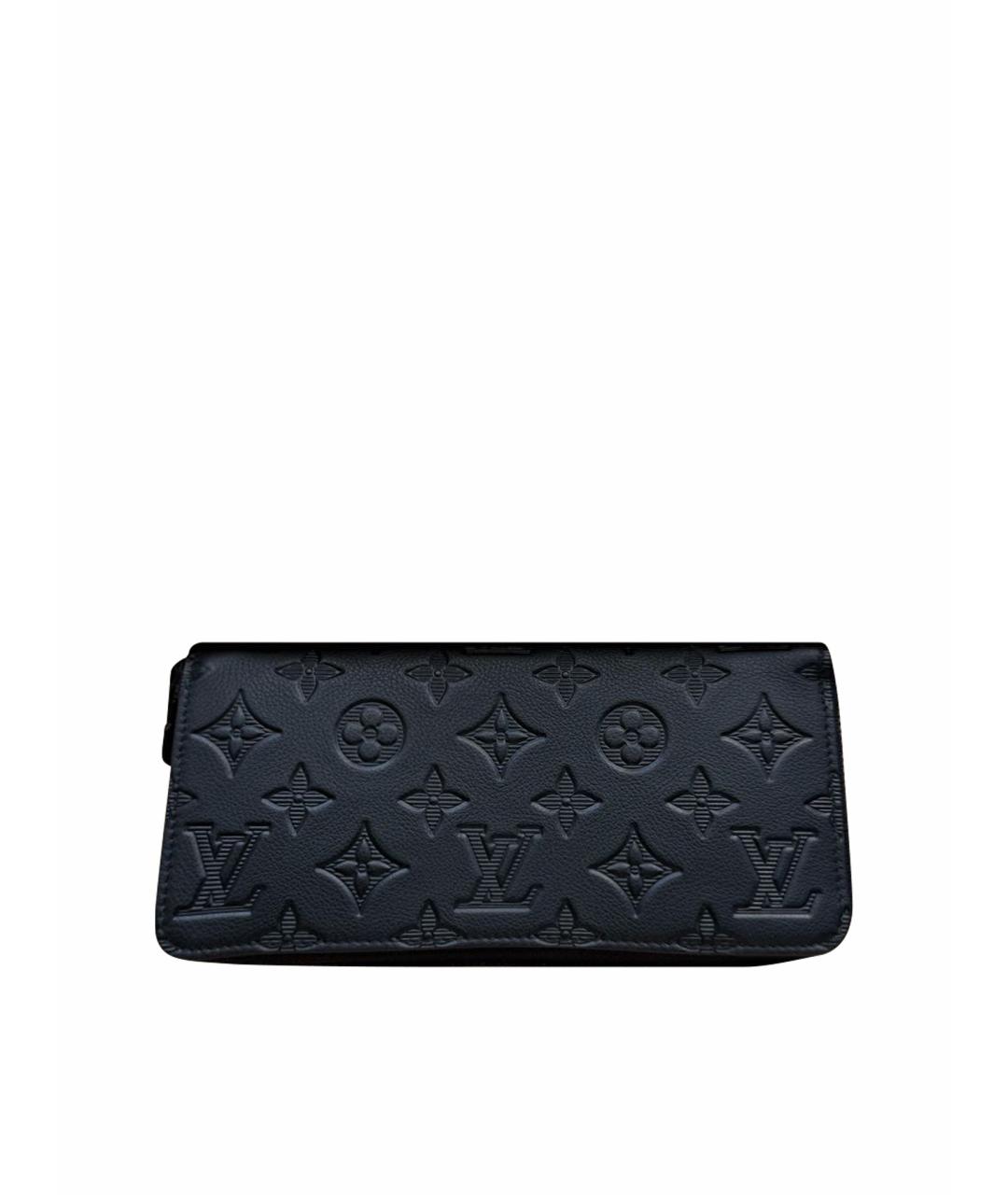 LOUIS VUITTON Черный кожаный кошелек, фото 1