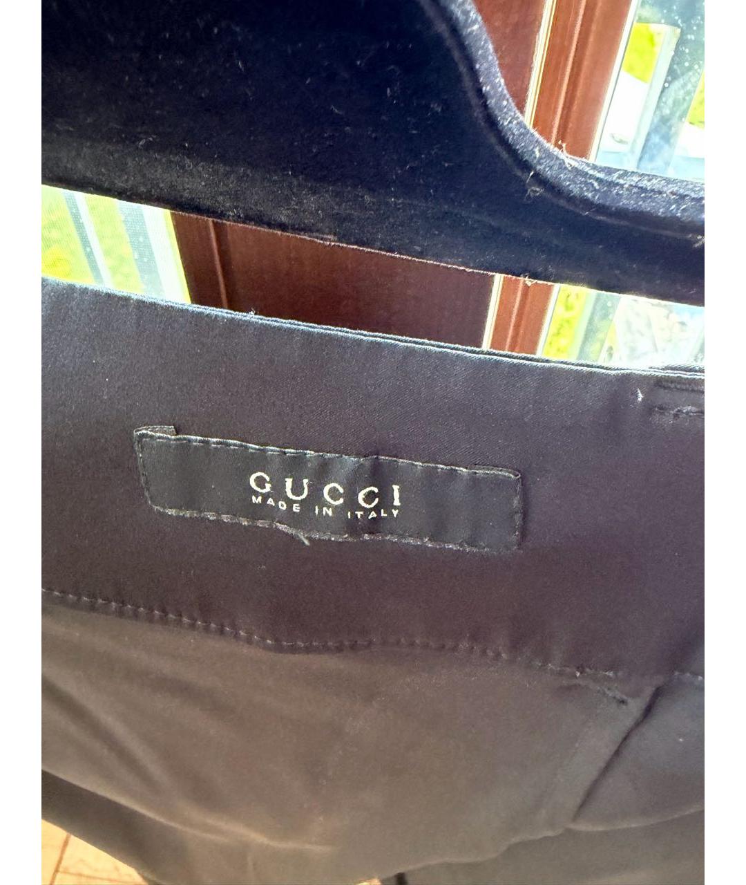 GUCCI Черные шелковые брюки узкие, фото 4