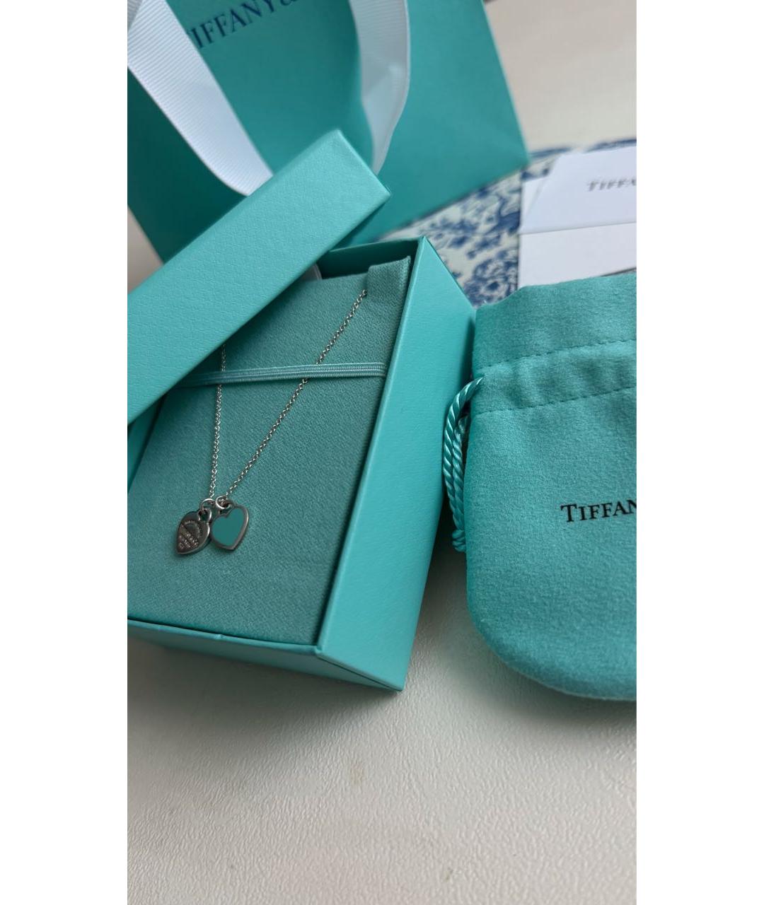TIFFANY&CO Бирюзовая серебряная подвеска, фото 4