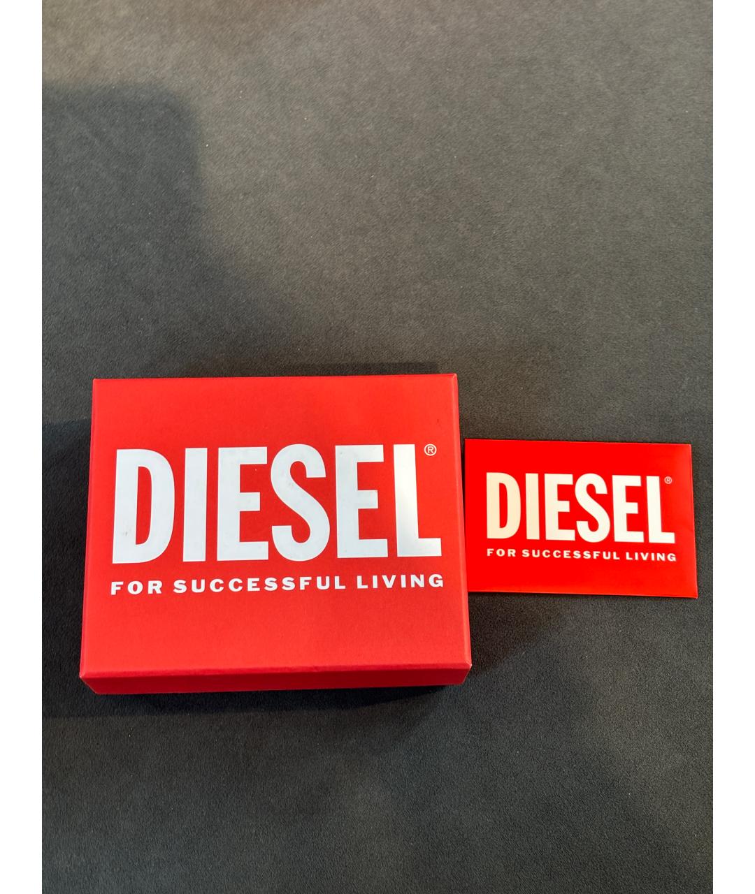 DIESEL Черный кожаный кардхолдер, фото 6