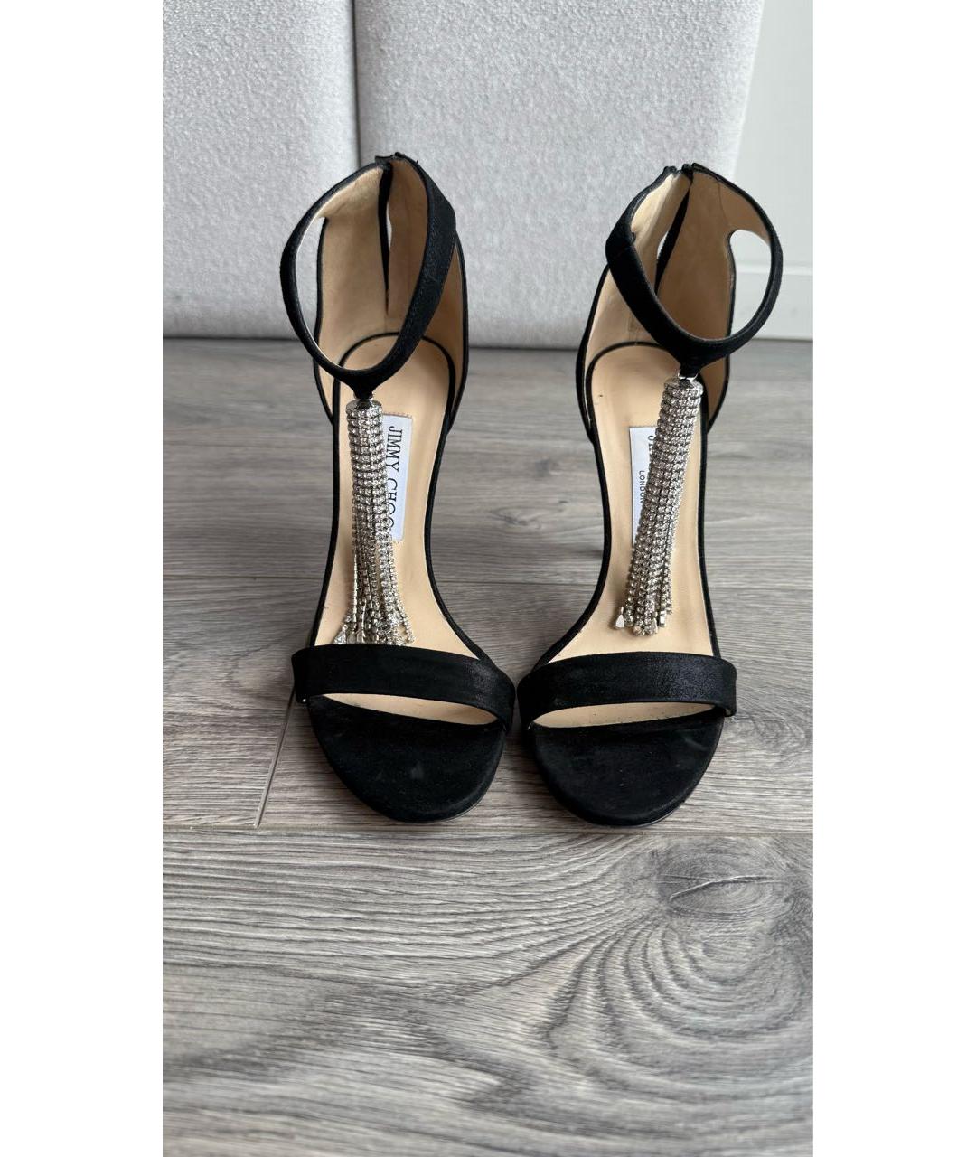 JIMMY CHOO Черные замшевые босоножки, фото 2
