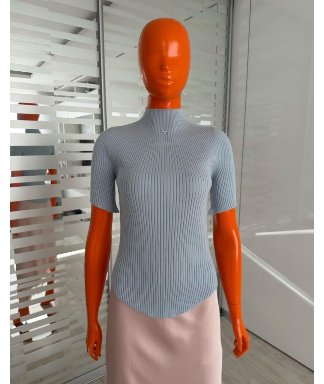 COURREGES Голубая футболка, фото 5