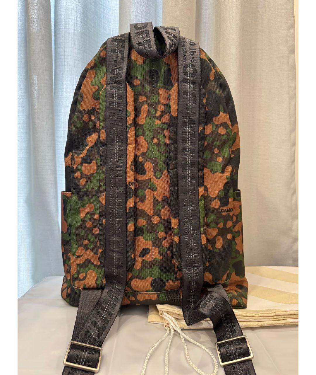 OFF-WHITE Хаки тканевый рюкзак, фото 3