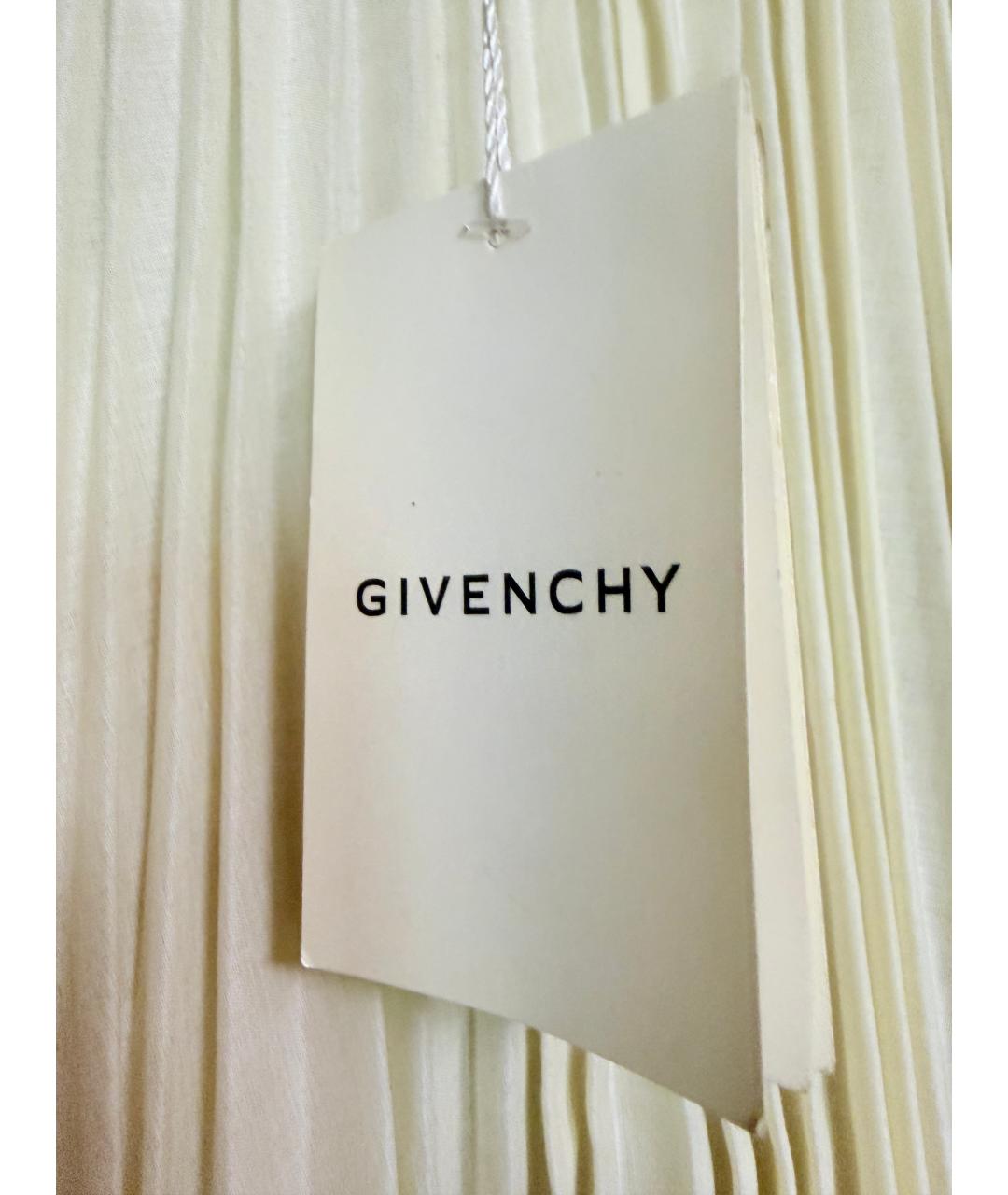 GIVENCHY Бежевый хлопко-эластановый костюм с юбками, фото 3