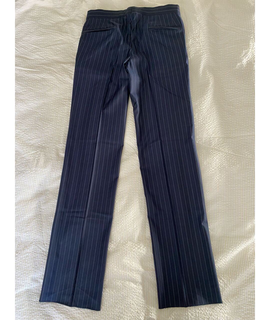VERSACE Темно-синие классические брюки, фото 2