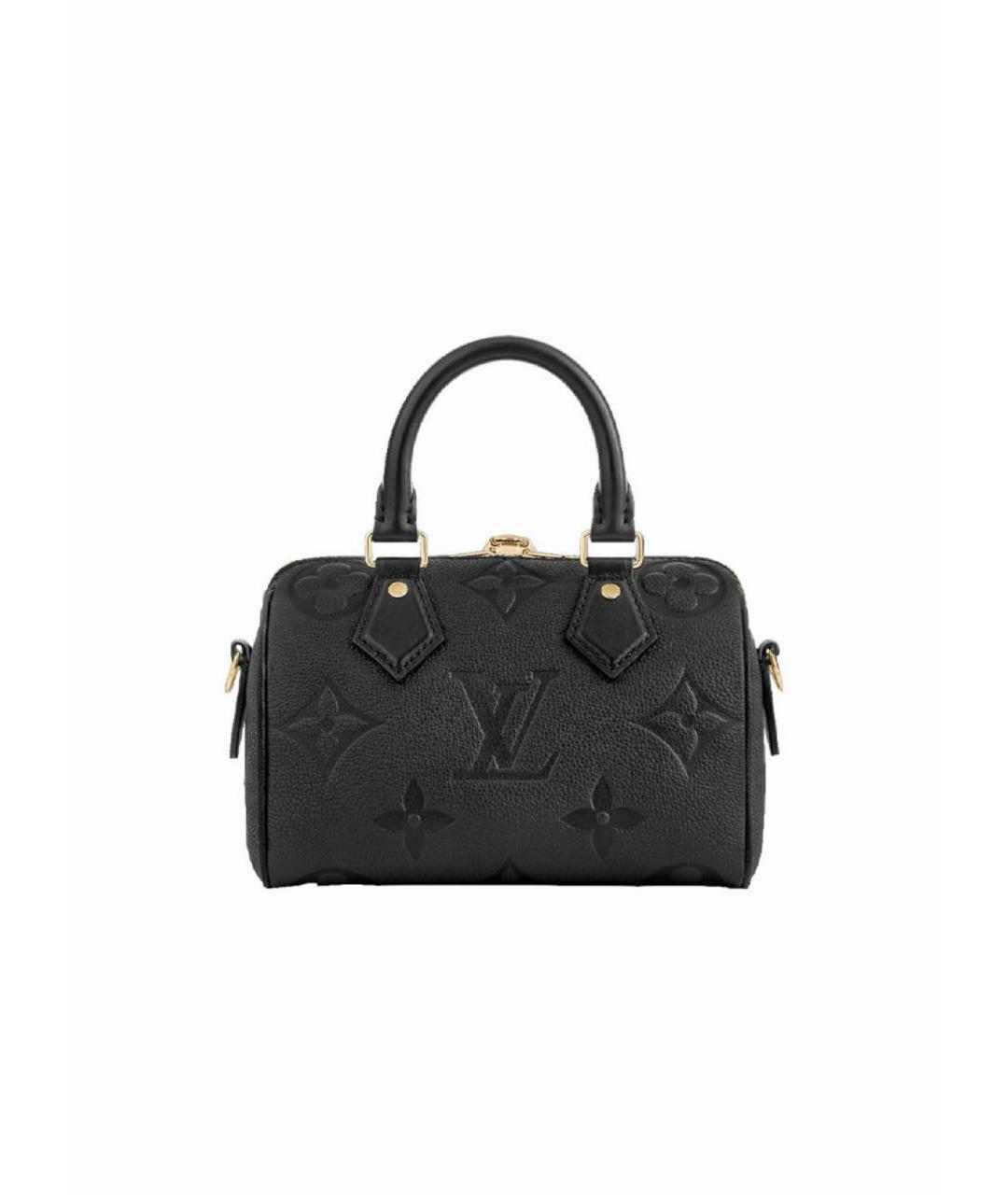 LOUIS VUITTON Черная кожаная сумка с короткими ручками, фото 9