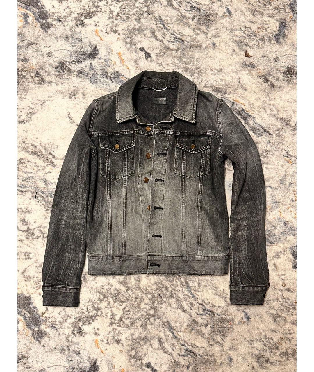 SAINT LAURENT Черная деним куртка, фото 3