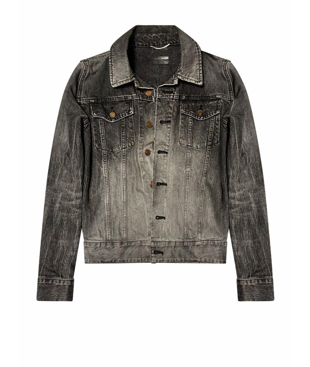 SAINT LAURENT Черная деним куртка, фото 1
