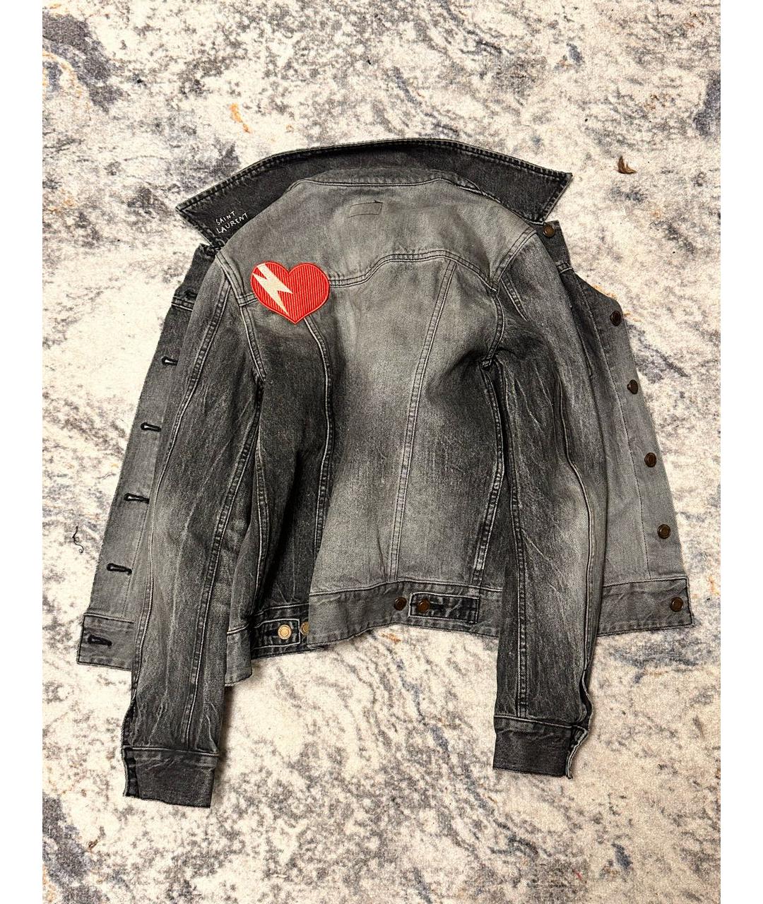 SAINT LAURENT Черная деним куртка, фото 4