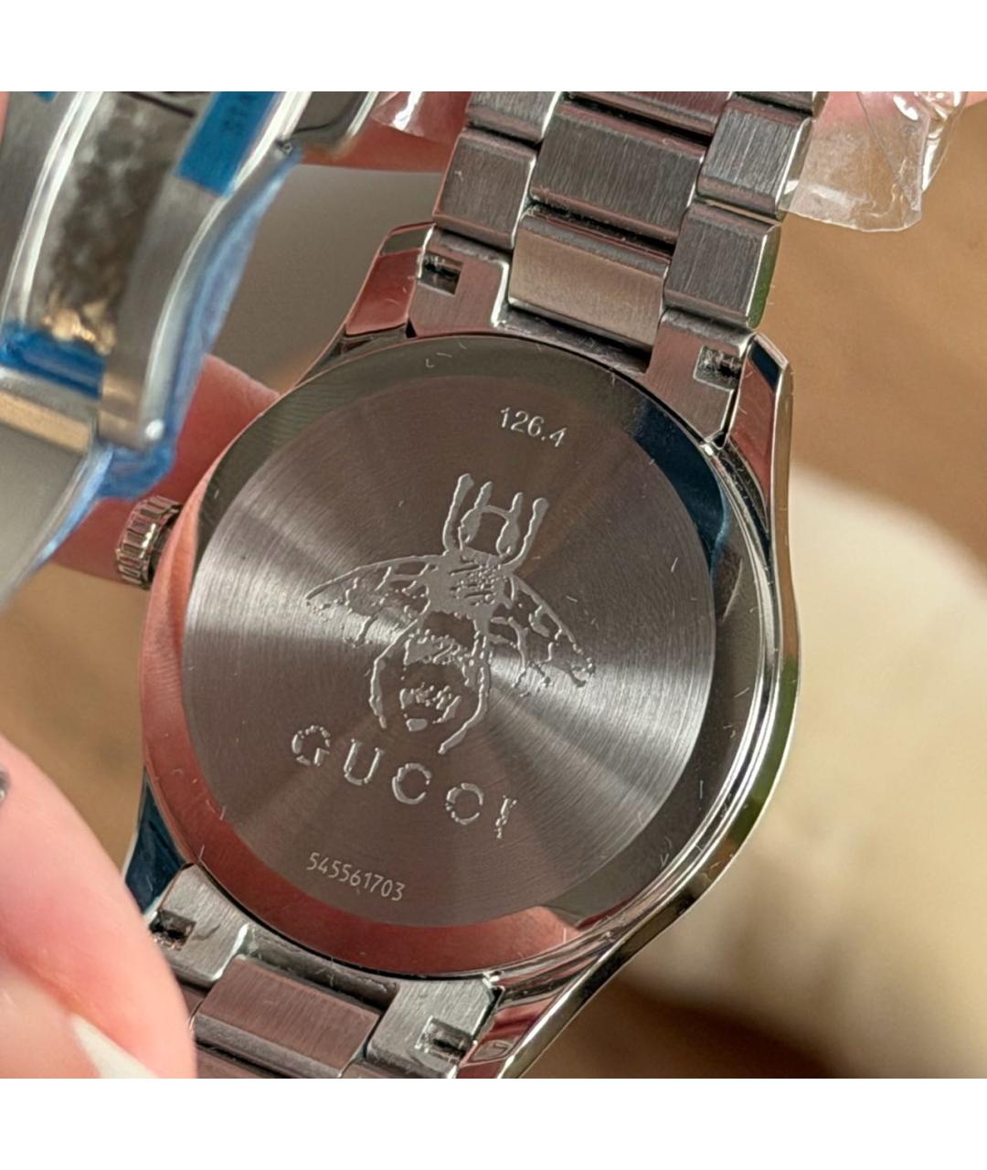 GUCCI Серебряные стальные часы, фото 2