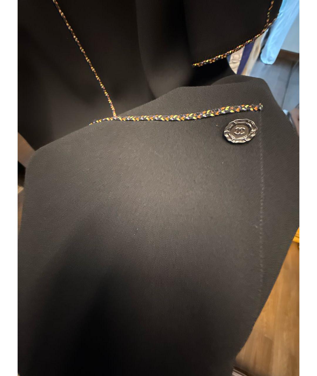CHANEL Черное креповое коктейльное платье, фото 4