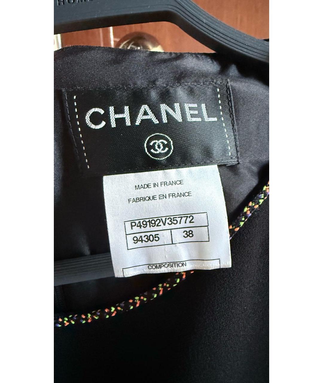 CHANEL Черное креповое коктейльное платье, фото 3