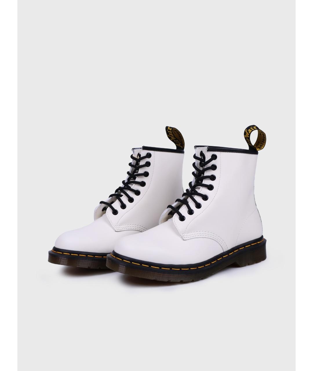 DR. MARTENS Белые кожаные высокие ботинки, фото 2