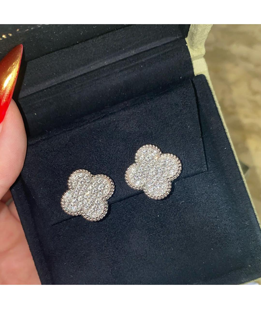 VAN CLEEF & ARPELS Серебряные серьги из белого золота, фото 2