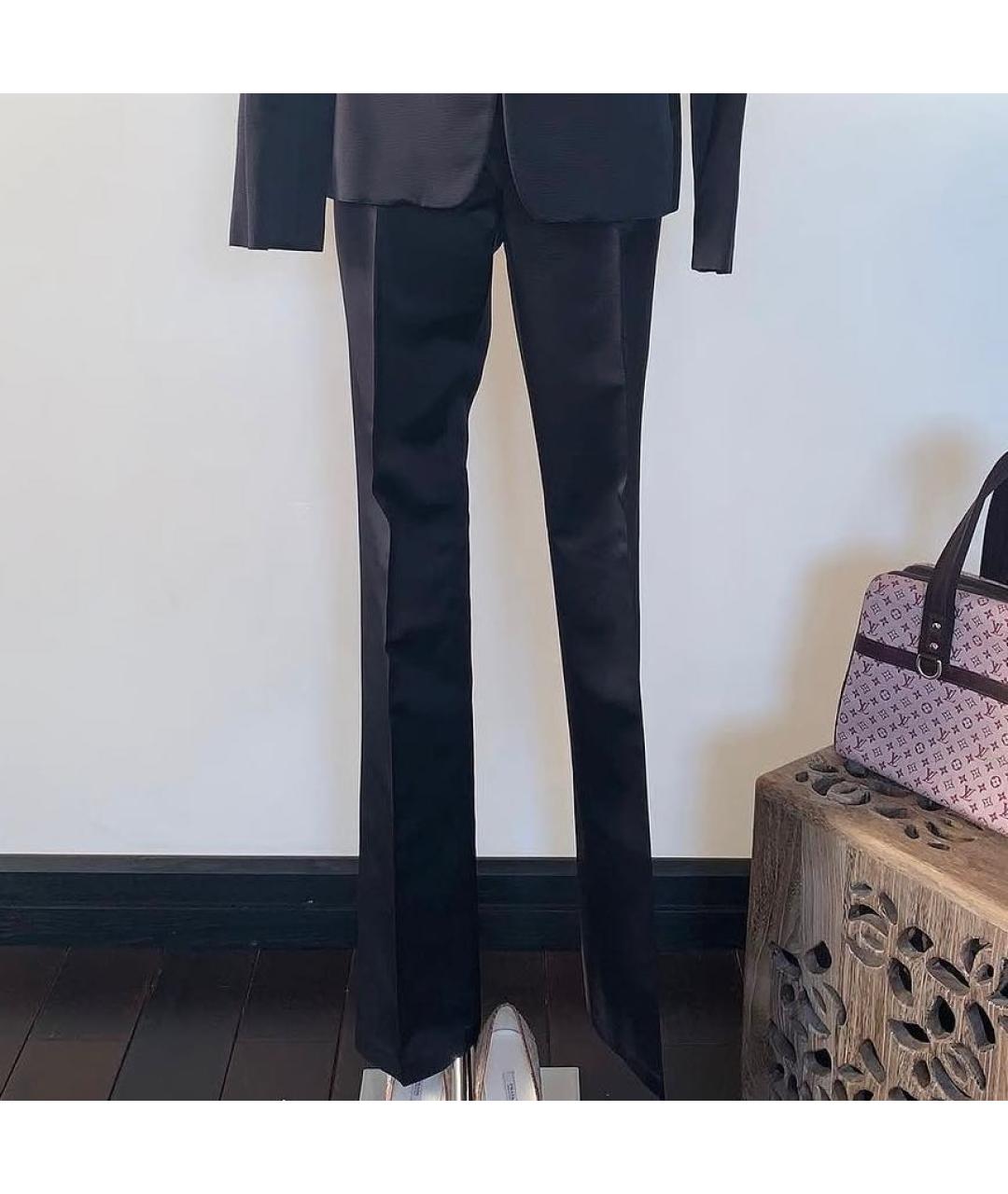 GUCCI Черный шелковый костюм с брюками, фото 2