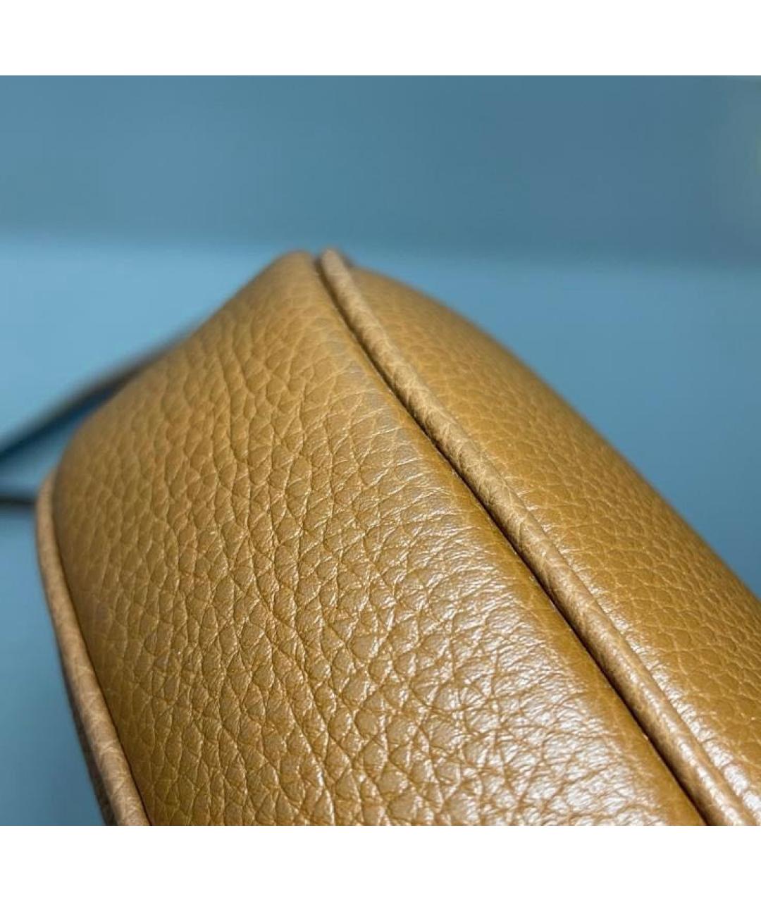 GUCCI Коричневая кожаная сумка с короткими ручками, фото 8