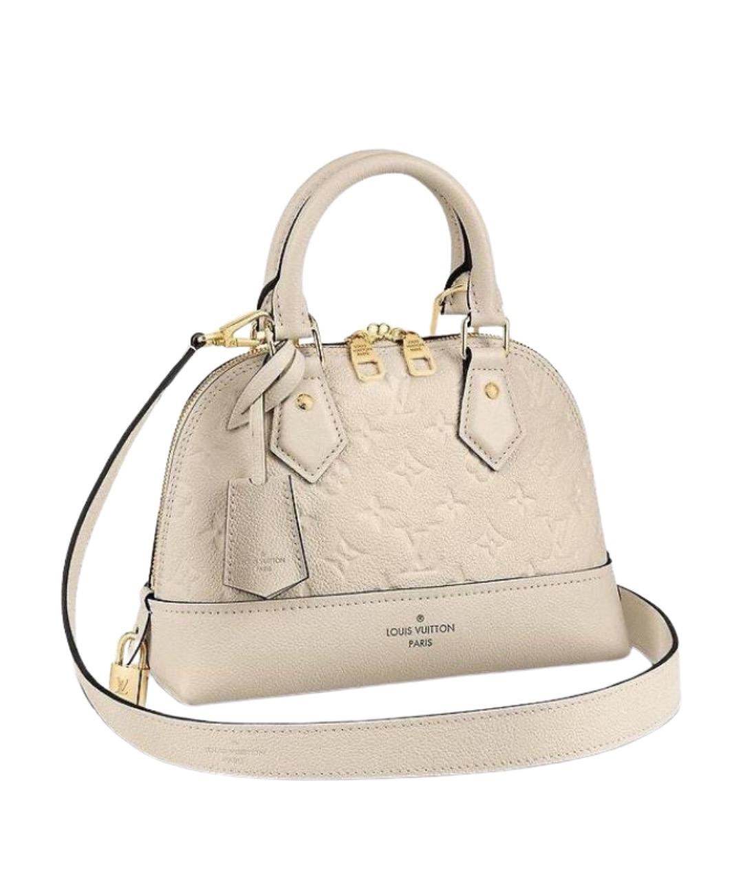 LOUIS VUITTON Бежевая кожаная сумка с короткими ручками, фото 1