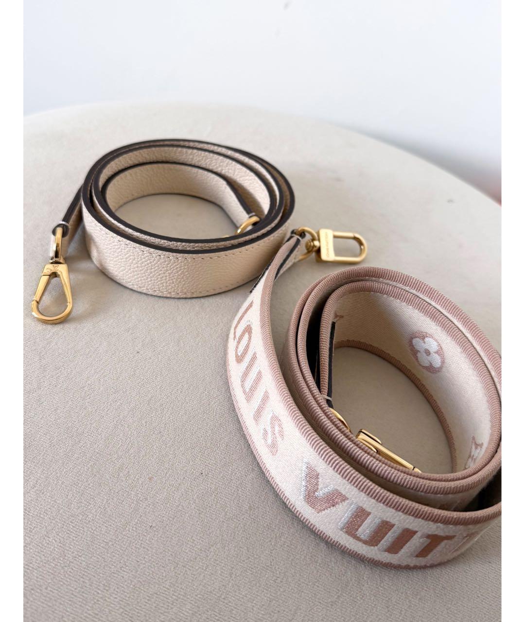 LOUIS VUITTON Бежевая кожаная сумка с короткими ручками, фото 6