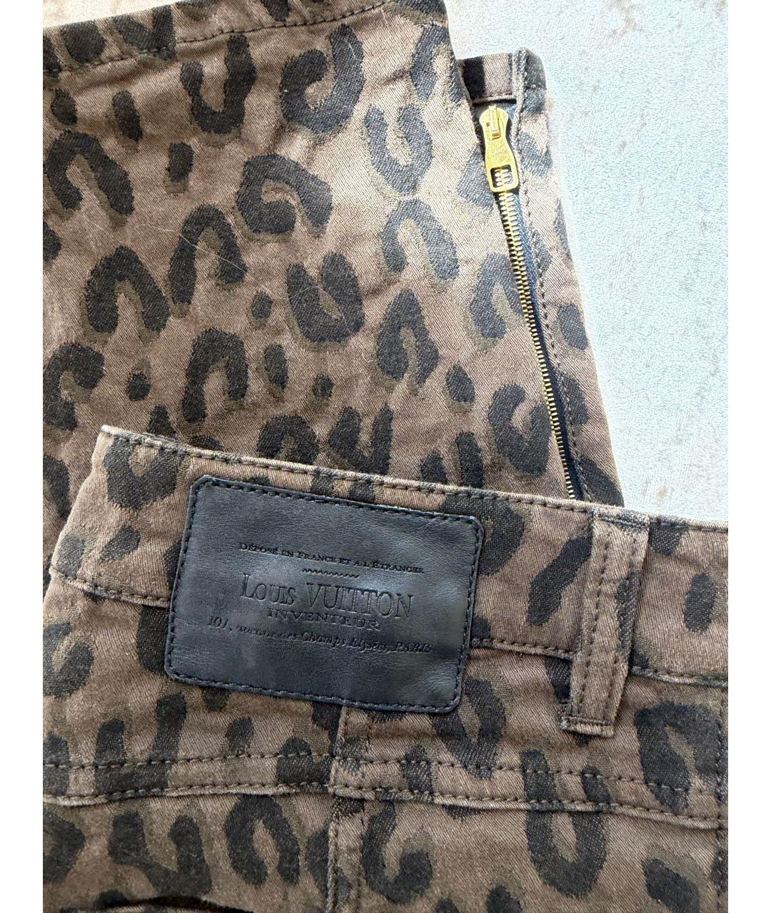 LOUIS VUITTON Коричневые хлопковые джинсы слим, фото 4