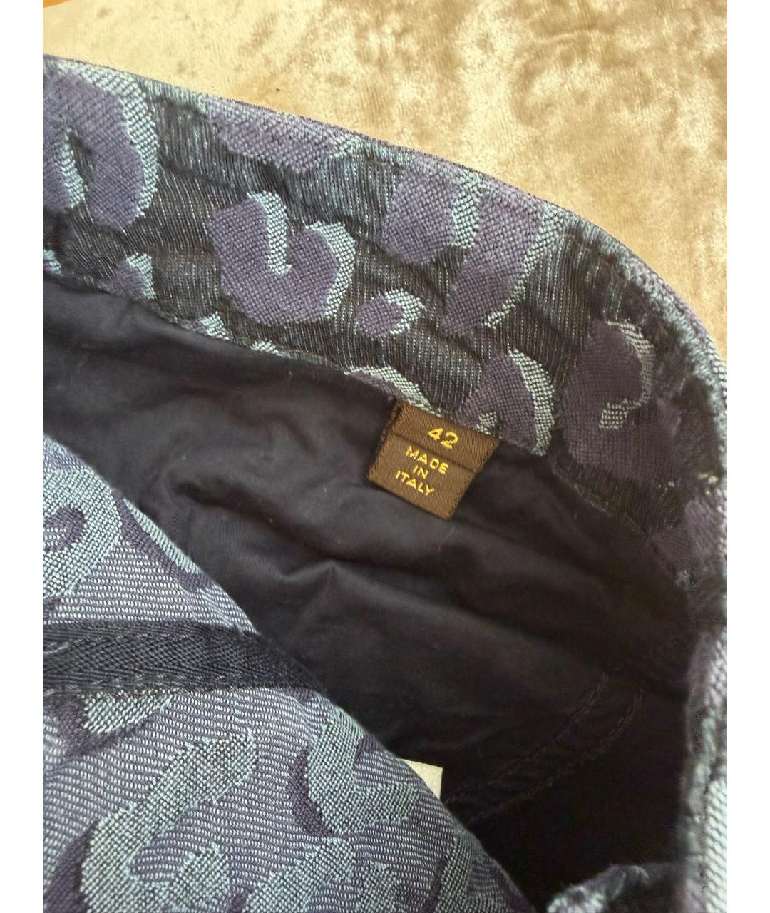 LOUIS VUITTON Синие хлопковые джинсы слим, фото 3
