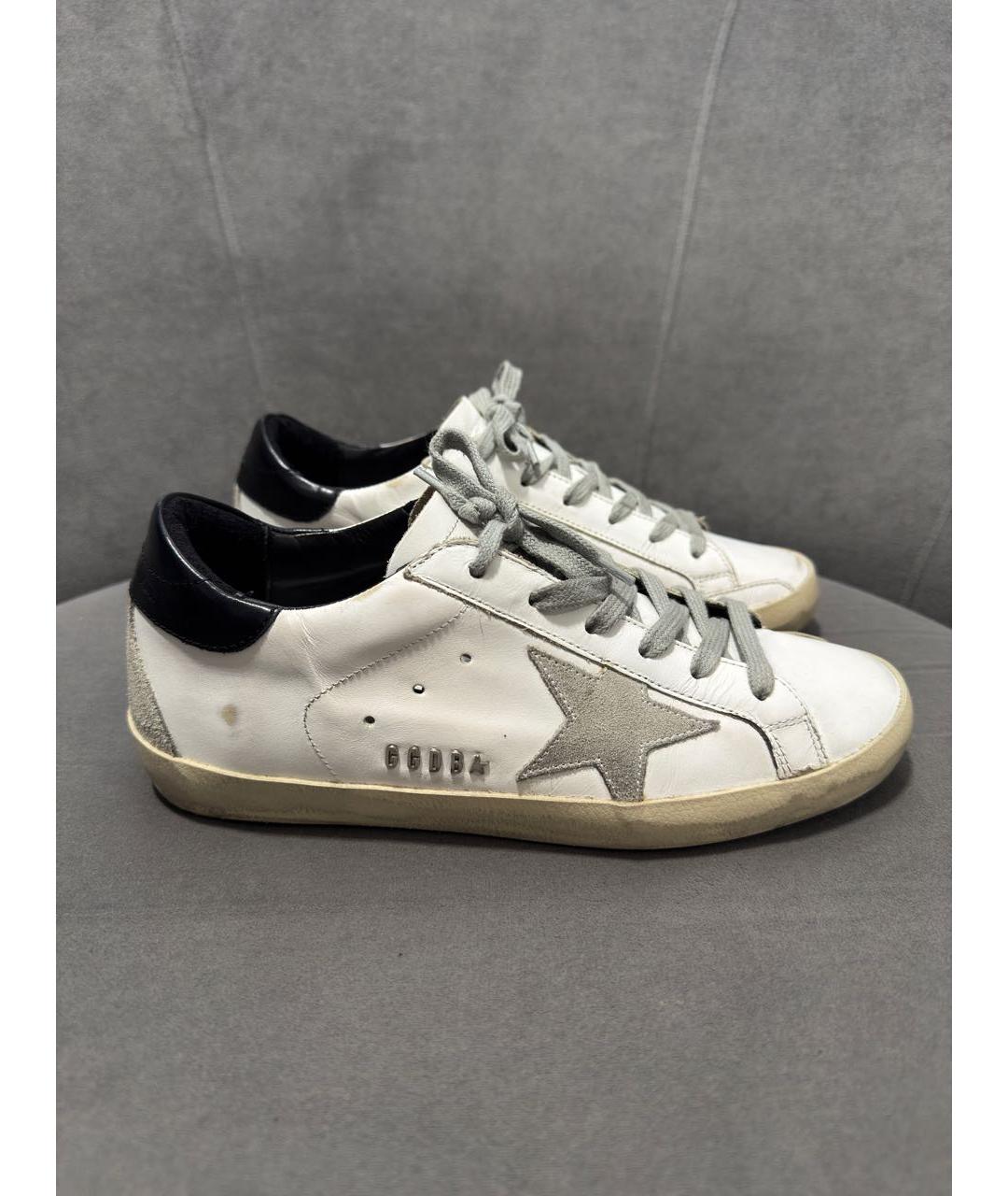 GOLDEN GOOSE Белые кожаные кеды, фото 7