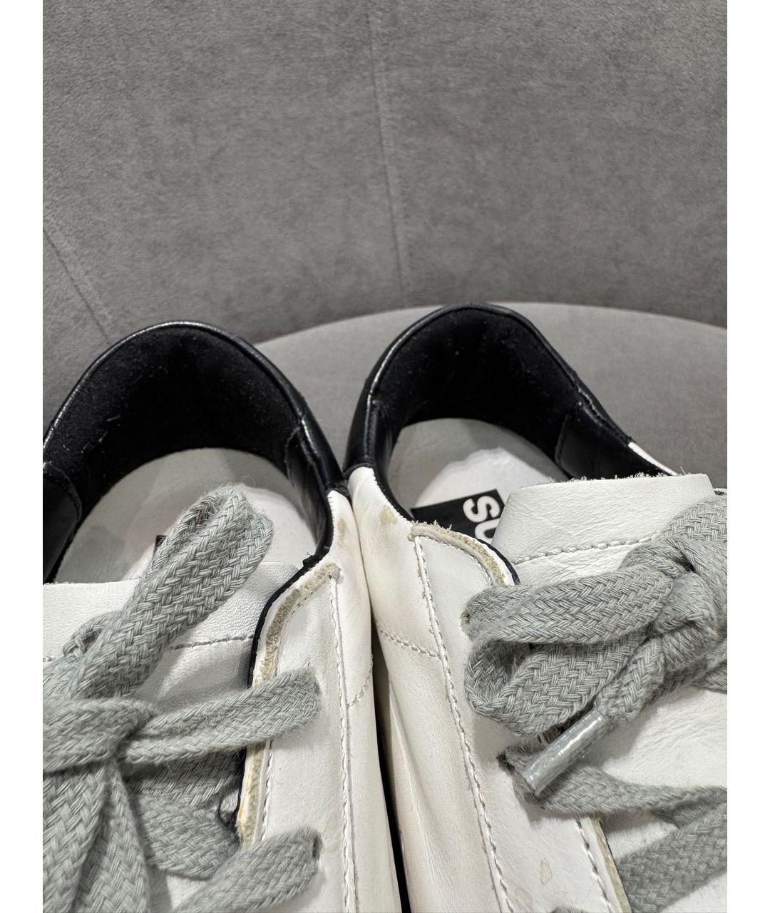 GOLDEN GOOSE Белые кожаные кеды, фото 6