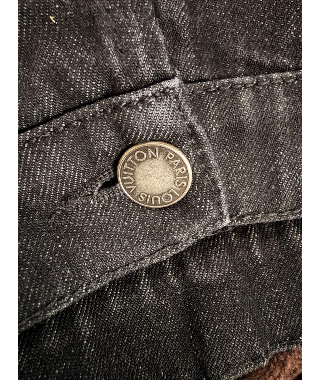 LOUIS VUITTON Черные хлопковые прямые джинсы, фото 4