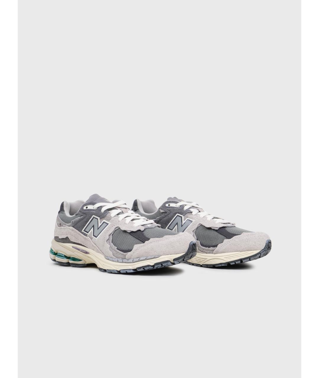 NEW BALANCE Серые замшевые низкие кроссовки / кеды, фото 2