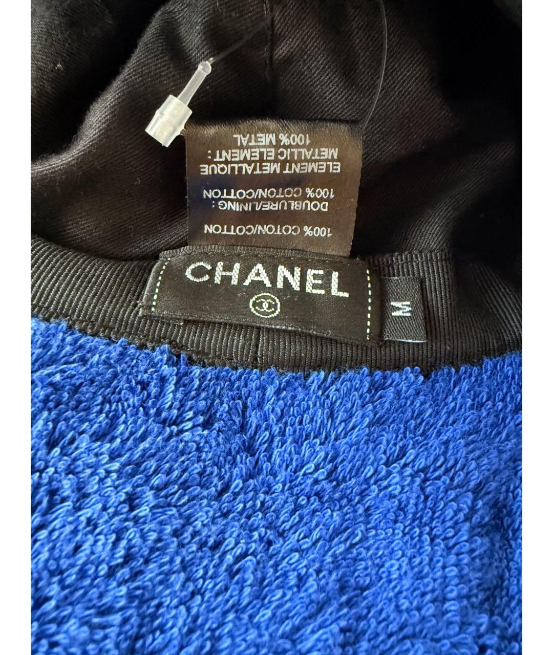 CHANEL Синяя хлопковая панама, фото 4