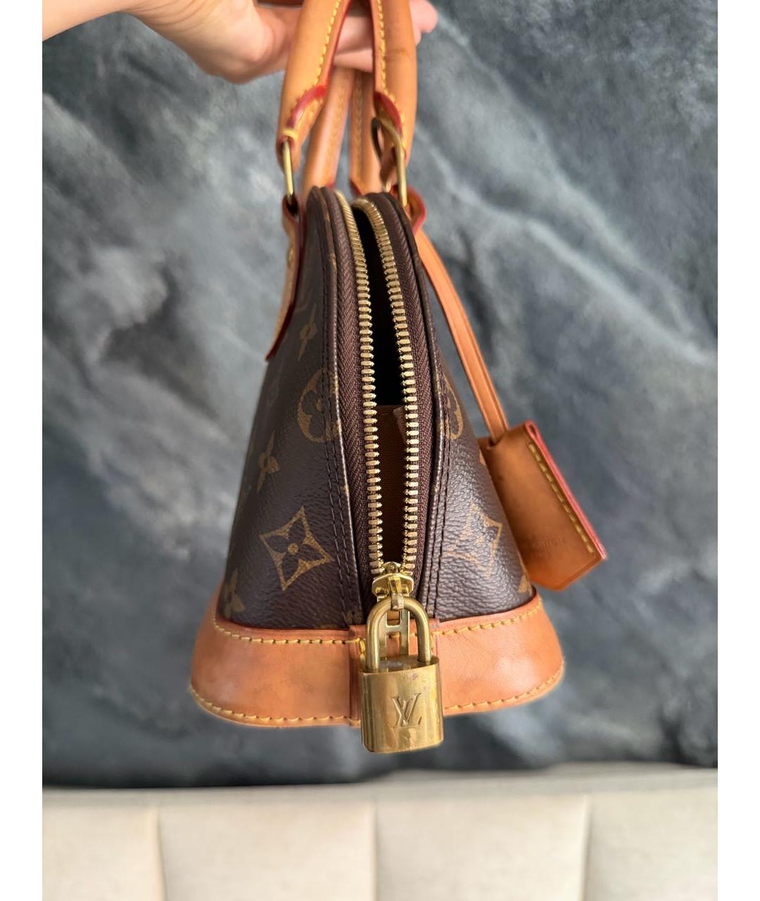 LOUIS VUITTON Коричневая сумка с короткими ручками, фото 7