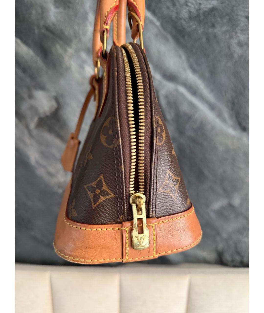 LOUIS VUITTON Коричневая сумка с короткими ручками, фото 8