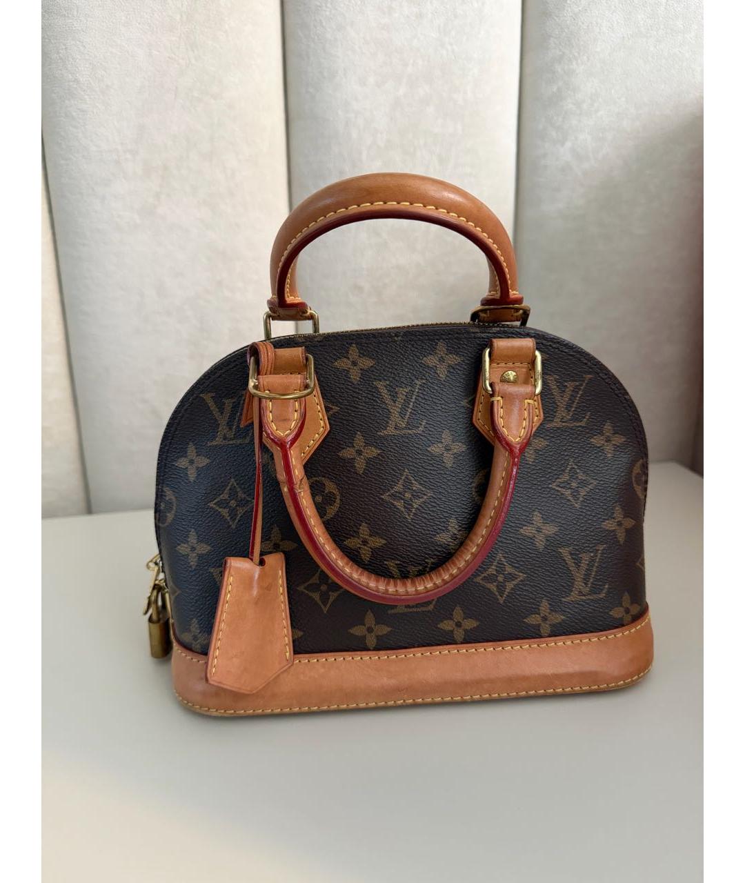 LOUIS VUITTON Коричневая сумка с короткими ручками, фото 3