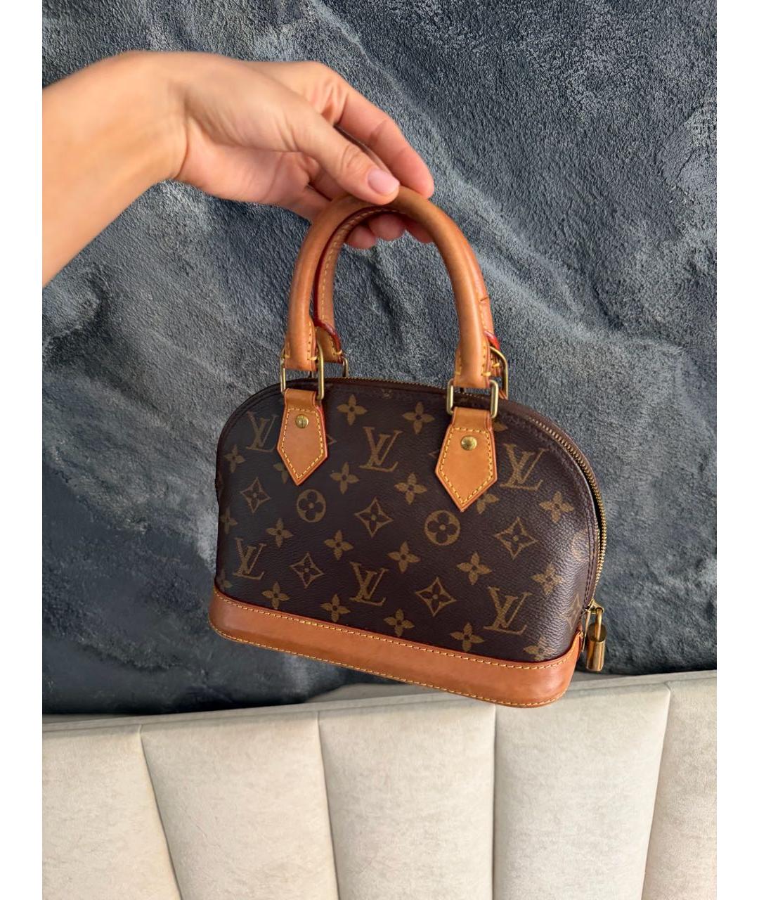 LOUIS VUITTON Коричневая сумка с короткими ручками, фото 6