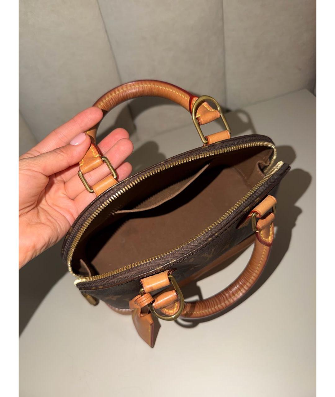 LOUIS VUITTON Коричневая сумка с короткими ручками, фото 4