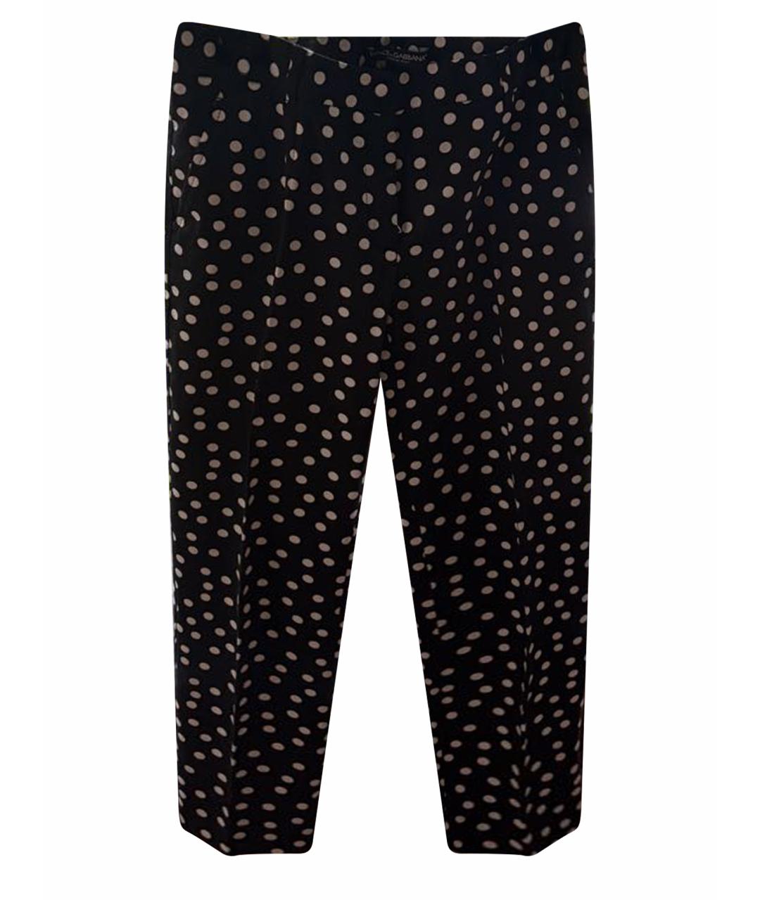 DOLCE&GABBANA Мульти хлопковые прямые брюки, фото 1