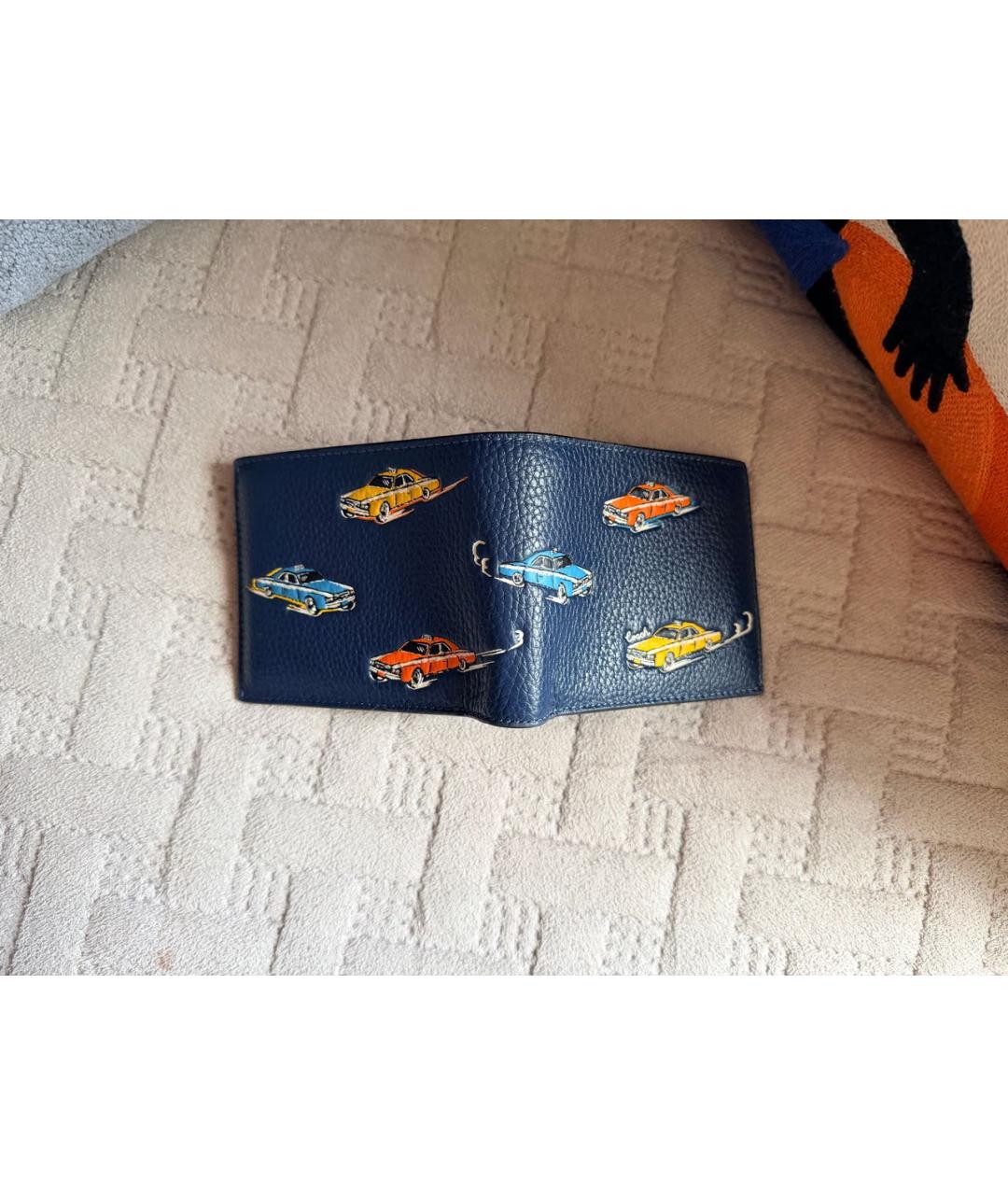 COACH Синий кожаный кошелек, фото 6