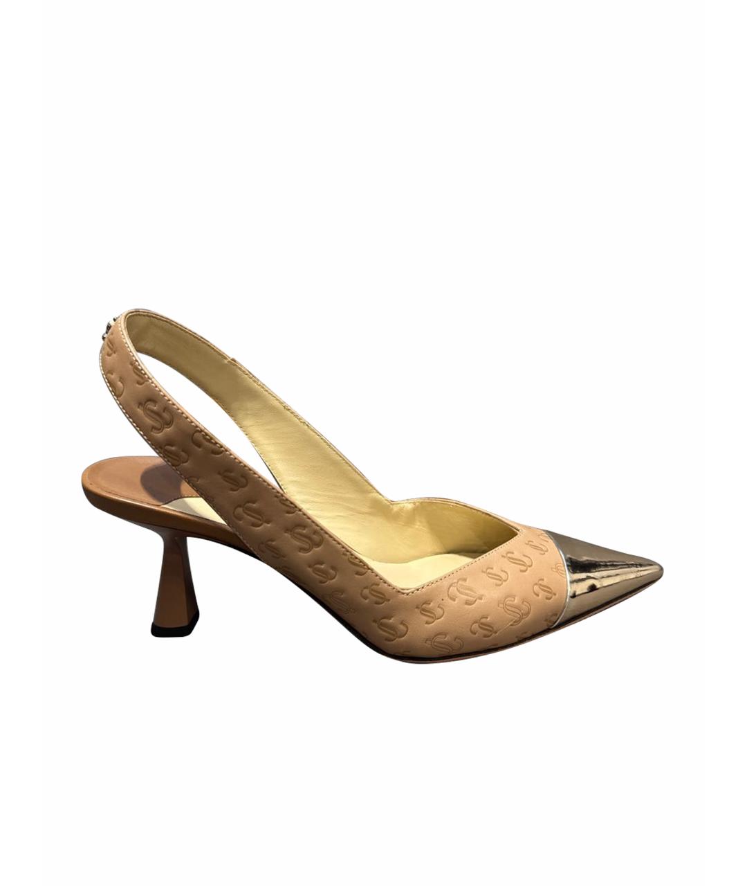 JIMMY CHOO Бежевые кожаные туфли, фото 1