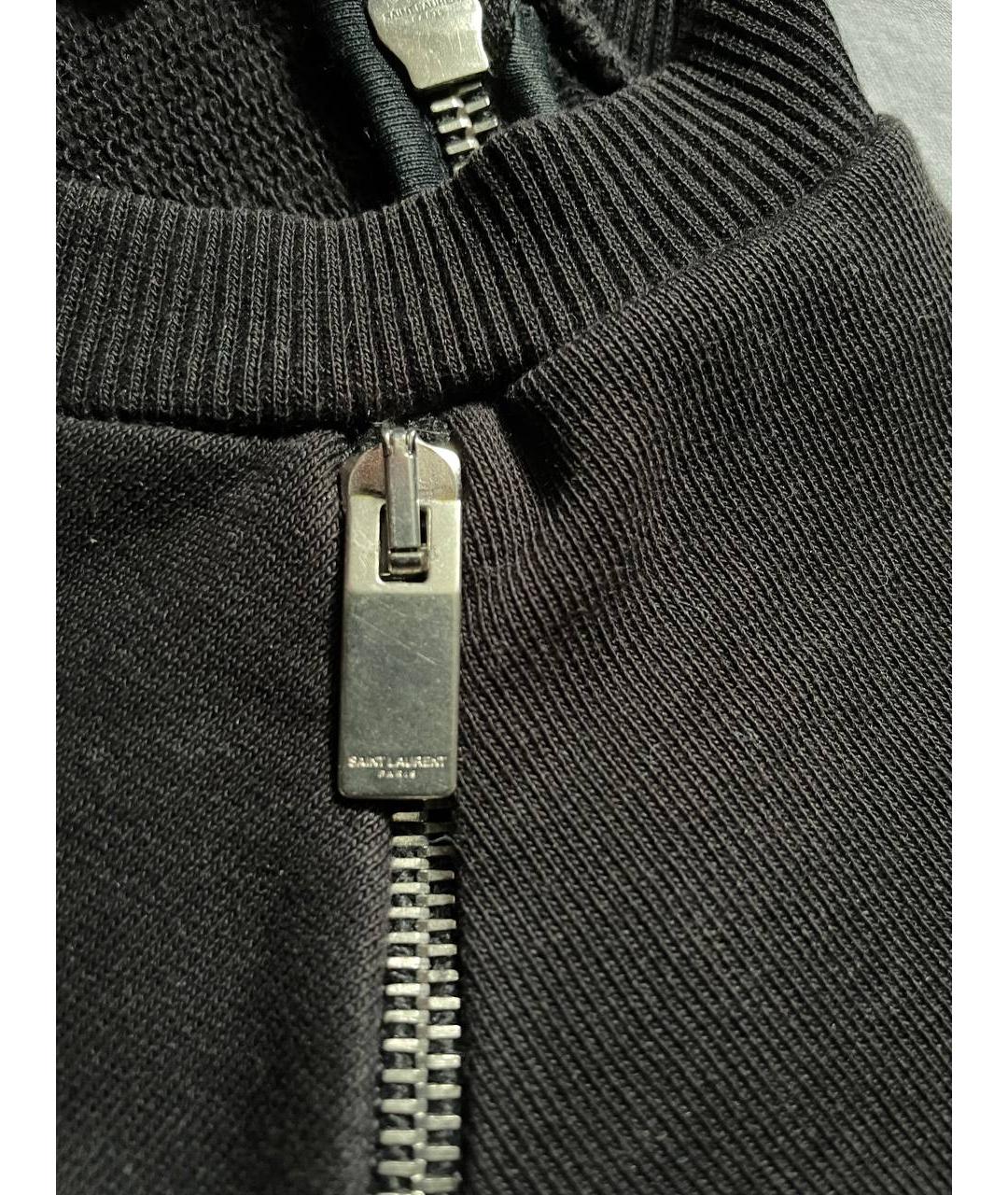 SAINT LAURENT Черная хлопковая майка, фото 6