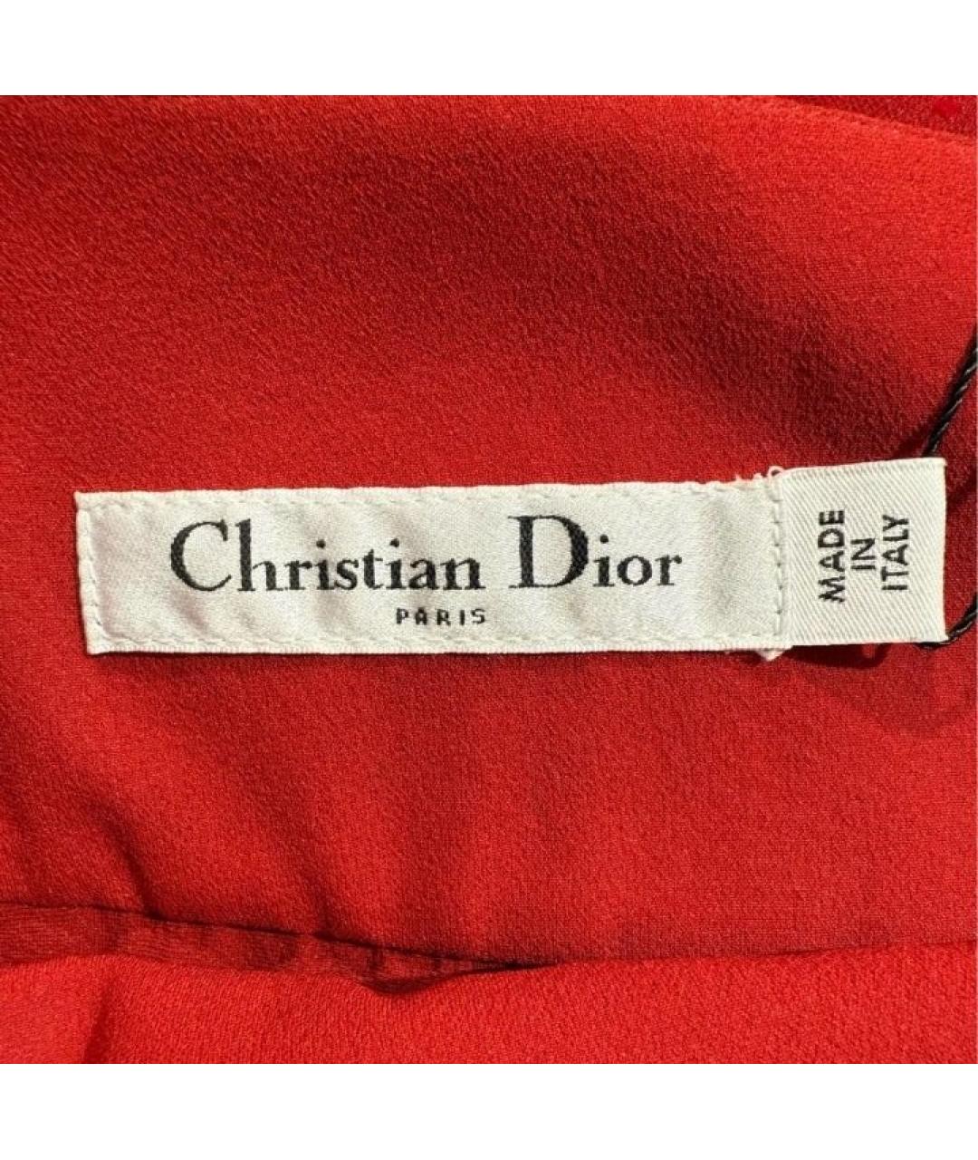 CHRISTIAN DIOR Красная юбка макси, фото 5