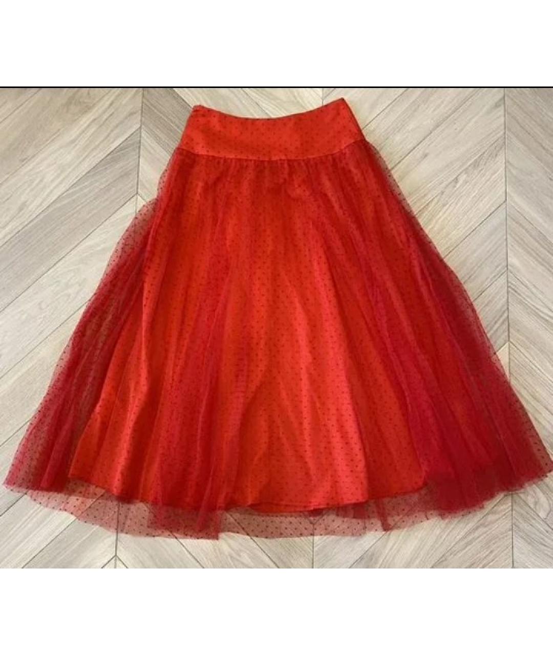 CHRISTIAN DIOR Красная юбка макси, фото 3