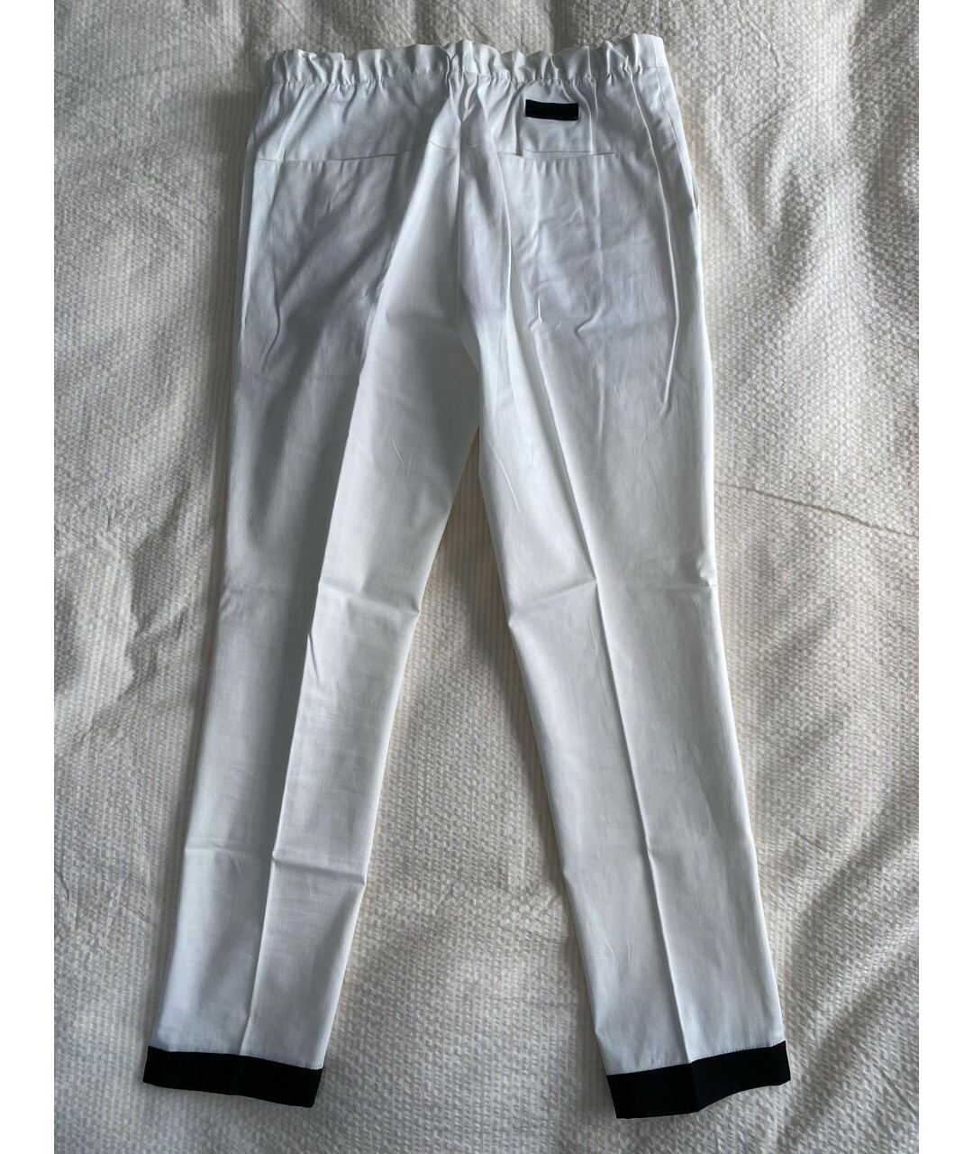 ALESSANDRO DELL'ACQUA Белые хлопко-эластановые брюки чинос, фото 2