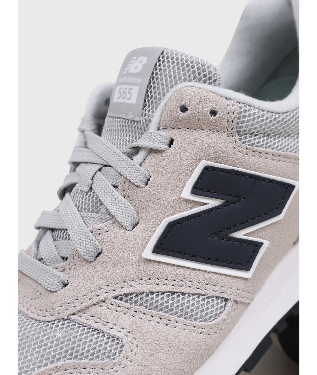NEW BALANCE Серые замшевые низкие кроссовки / кеды, фото 5